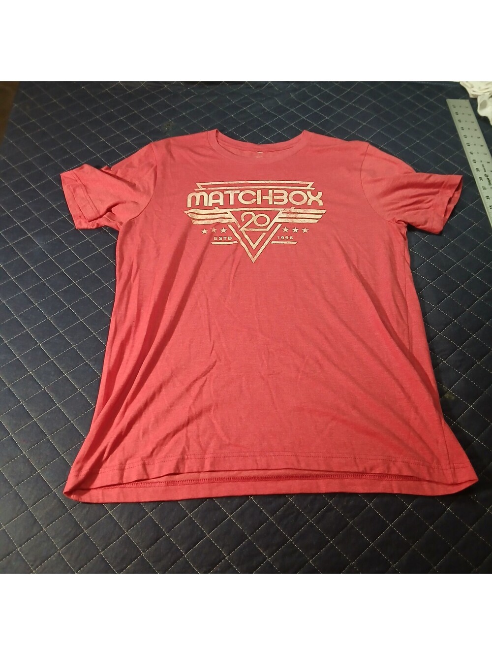 Matchbox Graphic T Shirt Red Size L Short Sleeve Band Tee Streetwear